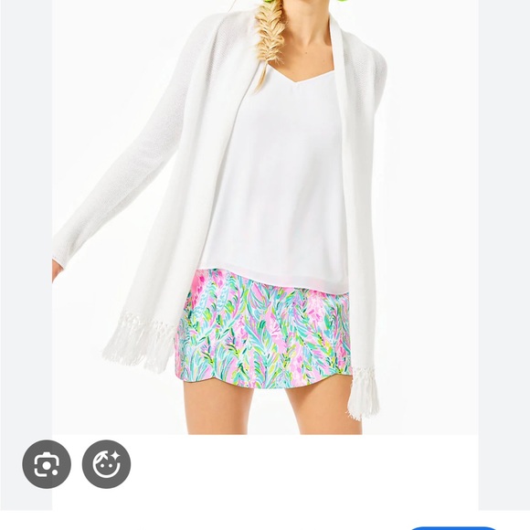 Lilly Pulitzer Sweaters - Lilly Pulitzer Tatum Cardigan Resort White XXL NWT